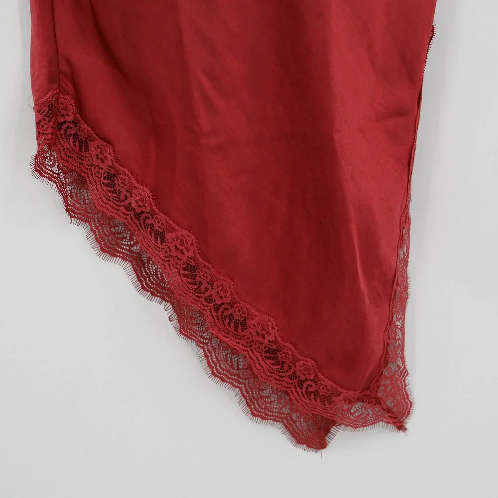 Madden Girl Asymmetrical Slip Dress Womens‎ XS Red